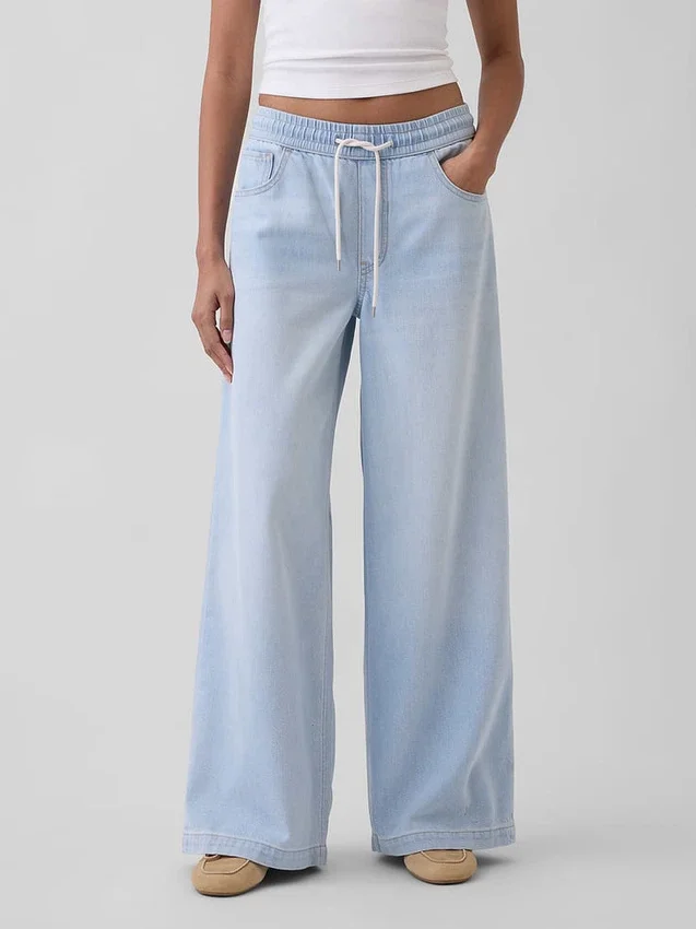 Mid Rise Ultrasoft Easy Baggy Jeans