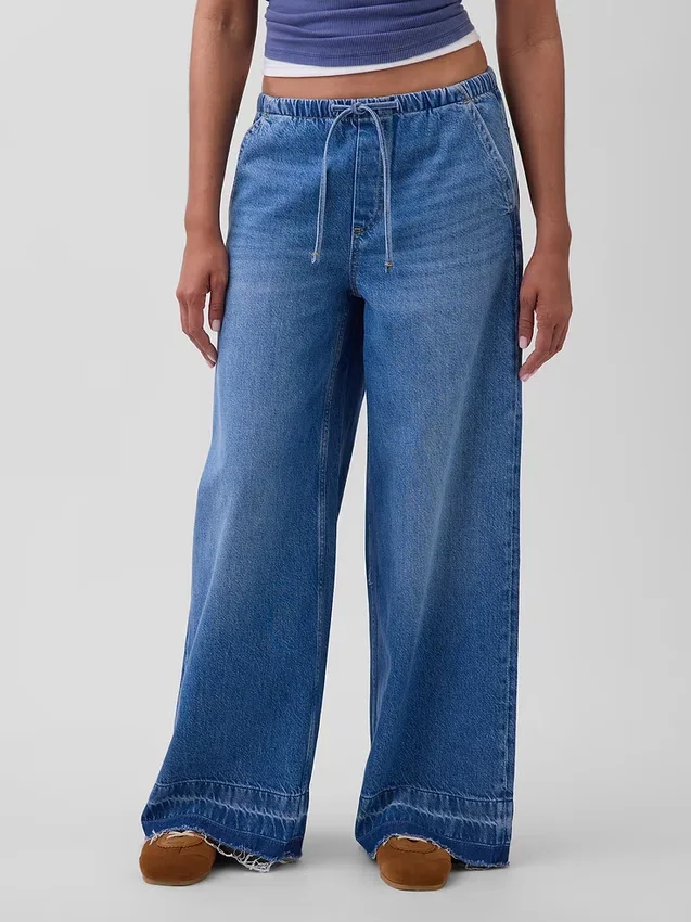 Mid Rise Ultrasoft Easy Baggy Jeans