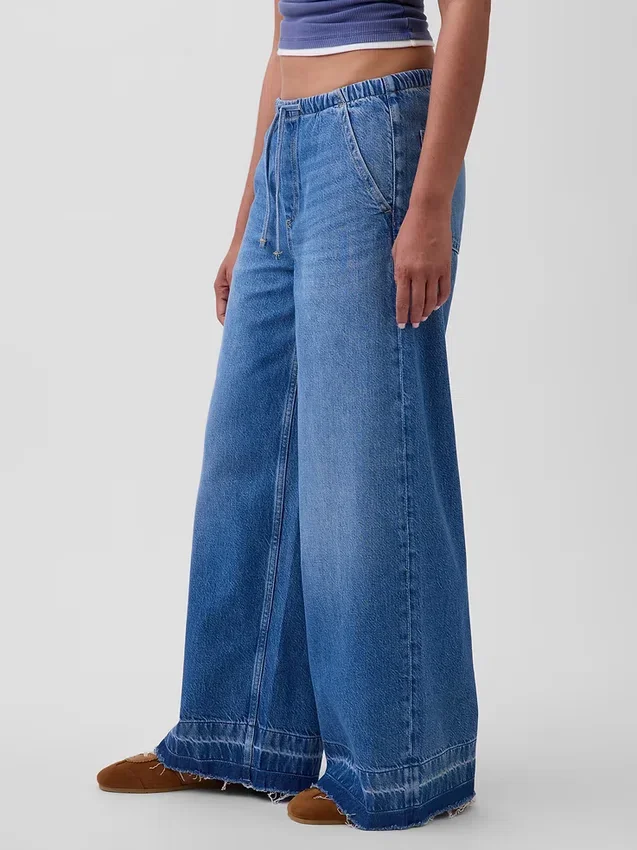 Mid Rise Ultrasoft Easy Baggy Jeans