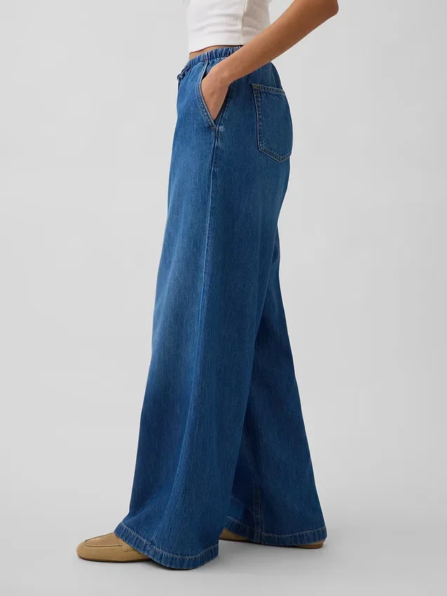 Mid Rise Ultrasoft Easy Baggy Jeans