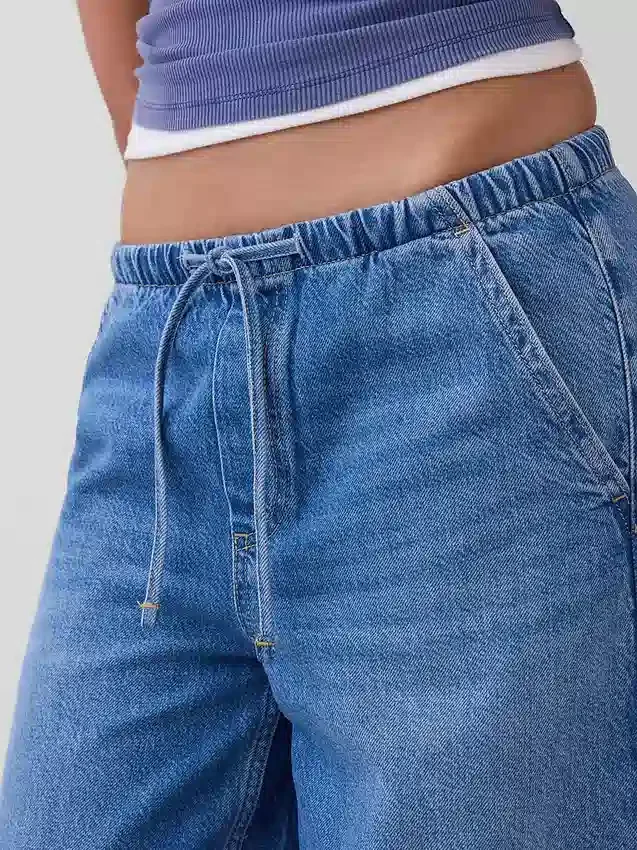 Mid Rise Ultrasoft Easy Baggy Jeans
