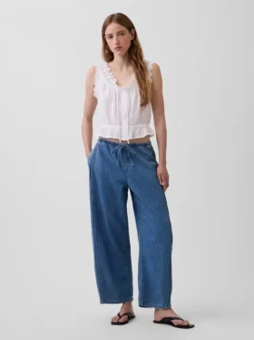 Mid Rise Ultrasoft Easy Barrel Jeans