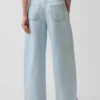 Mid Rise Ultrasoft Pleated Baggy Jeans