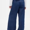 Mid Rise Ultrasoft Pleated Baggy Jeans