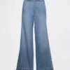 Mid Rise Ultrasoft Pleated Easy Baggy Jeans