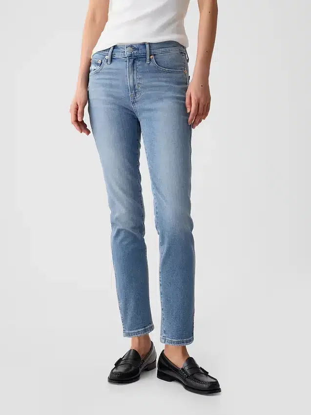 Mid Rise Vintage Slim Split-Hem Jeans