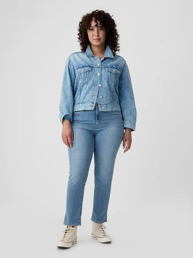 Mid Rise Vintage Slim Split-Hem Jeans