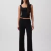 Mini Rib Lace Henley Pj Tank Top