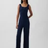 Mini Rib Lace Henley Pj Tank Top