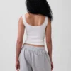 Mini Rib Lace Henley Pj Tank Top