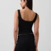 Mini Rib Lace Henley Pj Tank Top