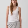 Mini Rib Lace-Trim Pj Tank Top
