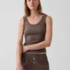 Mini Rib Lace-Trim Pj Tank Top