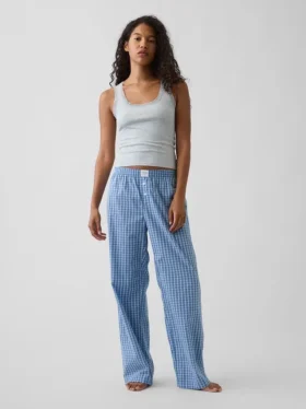 Mini Rib Lace-Trim Pj Tank Top