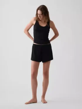Mini Rib Lace-Trim Pj Tank Top
