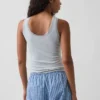 Mini Rib Lace-Trim Pj Tank Top
