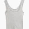 Mini Rib Lace-Trim Pj Tank Top