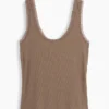 Mini Rib Lace-Trim Pj Tank Top