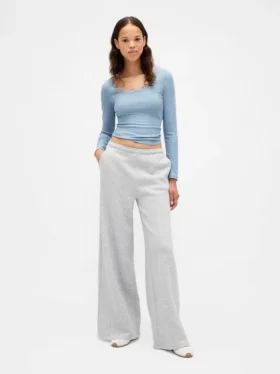 Mini Rib Lace-Trim Pj Top