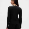 Mini Rib Lace-Trim Pj Top