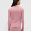 Mini Rib Lace-Trim Pj Top