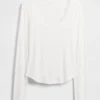 Mini Rib Lace-Trim Pj Top