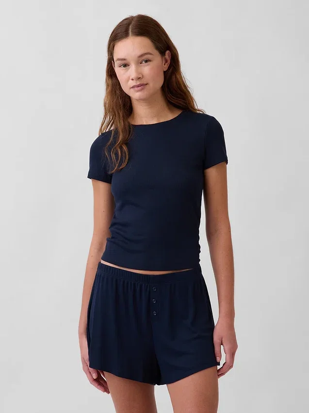 Mini Rib Pj T-Shirt