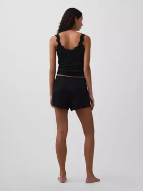 Mini Rib Relaxed Pj Shorts
