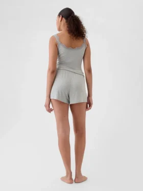 Mini Rib Relaxed Pj Shorts