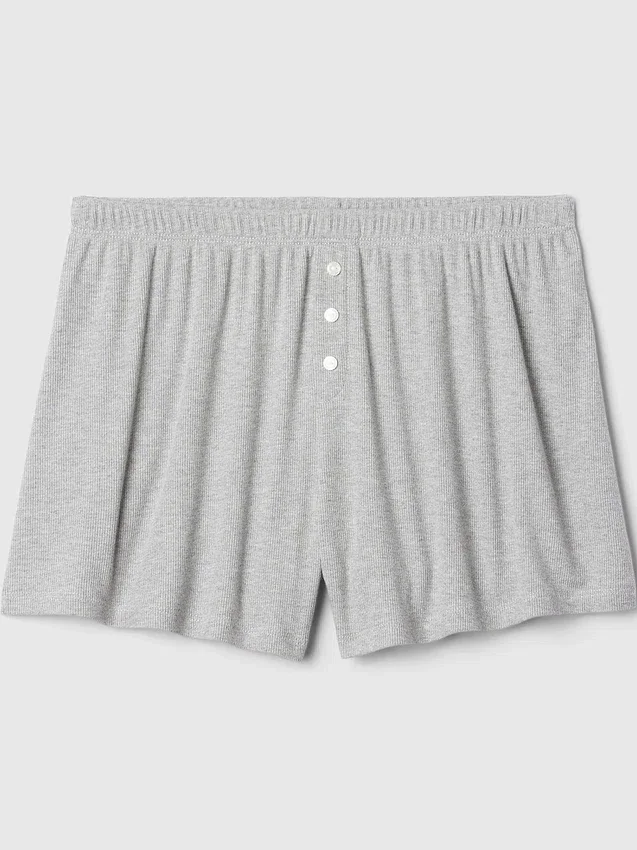 Mini Rib Relaxed Pj Shorts