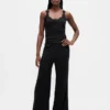 Mini Rib Wide-Leg Pj Pants