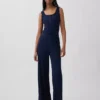 Mini Rib Wide-Leg Pj Pants