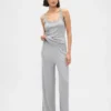 Mini Rib Wide-Leg Pj Pants