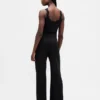 Mini Rib Wide-Leg Pj Pants