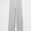 Mini Rib Wide-Leg Pj Pants