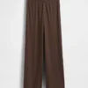 Mini Rib Wide-Leg Pj Pants