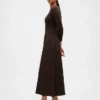 Mixed Media Drop-Waist Maxi Dress