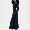 Mixed Media Drop-Waist Maxi Dress