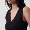 Mixed Media Drop-Waist Maxi Dress