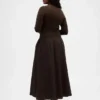 Mixed Media Drop-Waist Maxi Dress