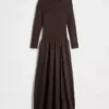 Mixed Media Drop-Waist Maxi Dress