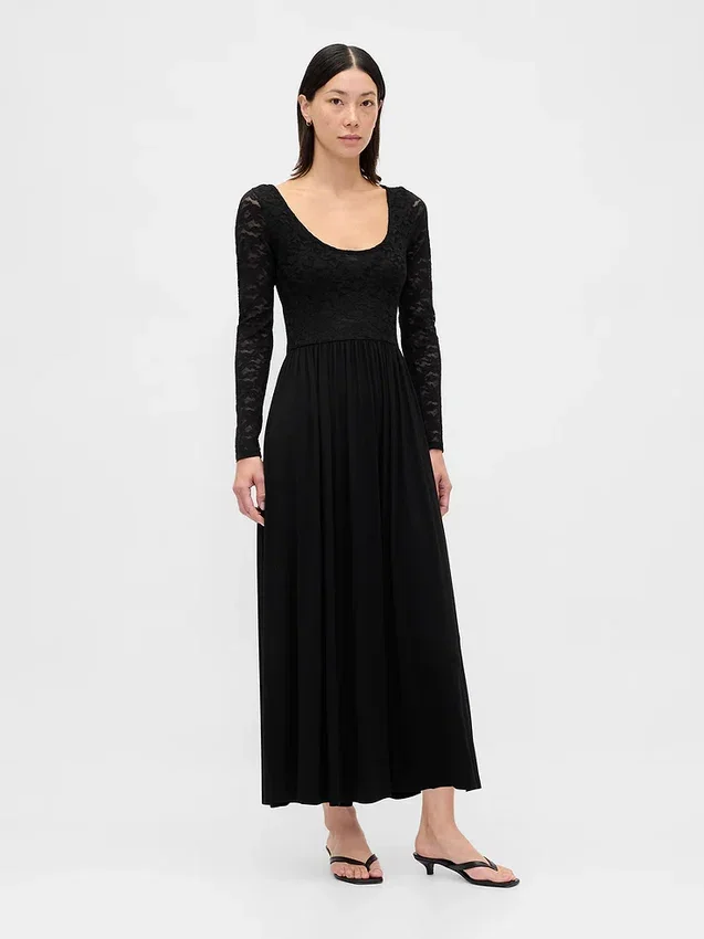 Mixed Media Maxi Dress