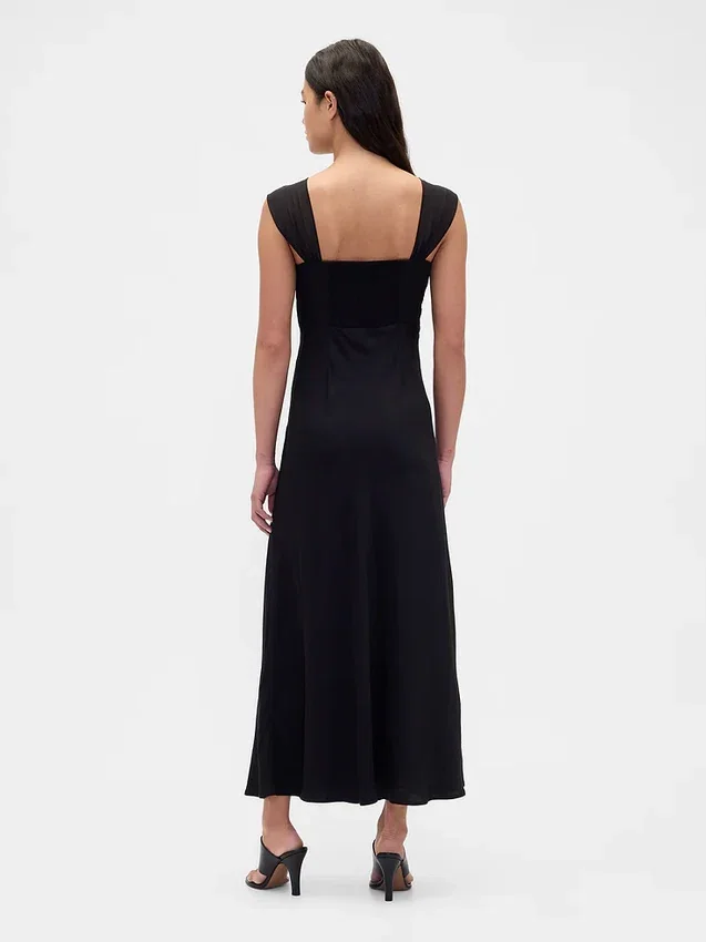 Mixed Media Maxi Dress