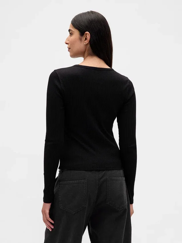 Modern Compact Rib Crop T-Shirt