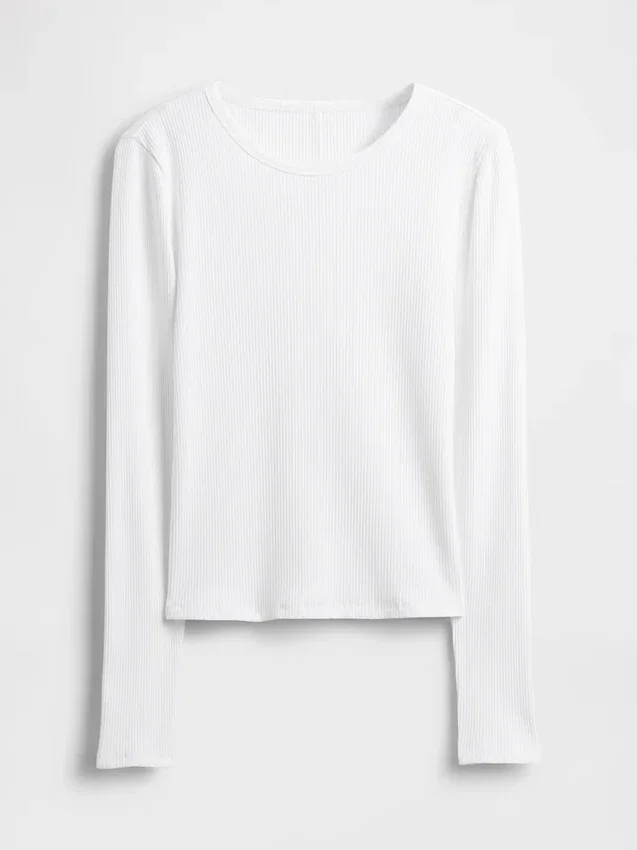 Modern Compact Rib Crop T-Shirt