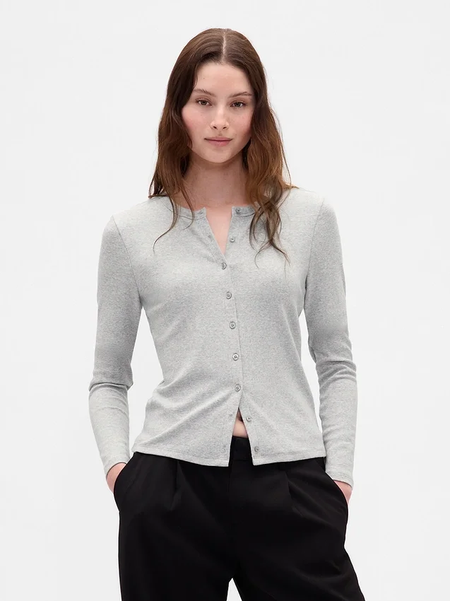 Modern Crewneck Cardigan