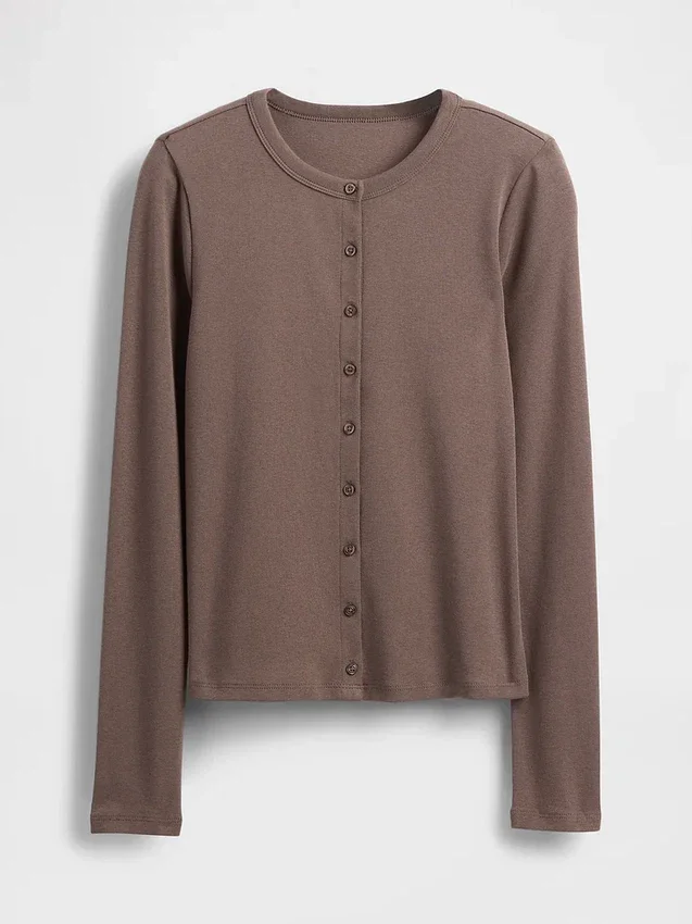 Modern Crewneck Cardigan