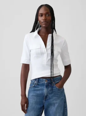 Modern Elbow-Sleeve Utility T-Shirt