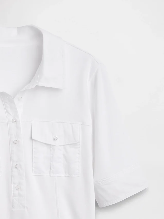 Modern Elbow-Sleeve Utility T-Shirt