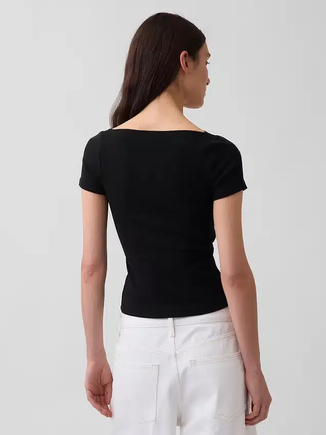 Modern Lace-Trim Crop Top